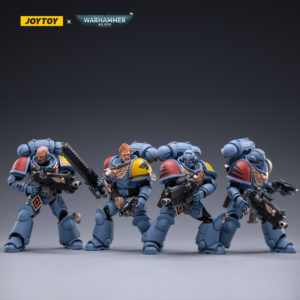 (4pcs/lot) JOYTOY Warharmmer 40K 1/18 Space Wolf Hunter Team Collection Action Figure